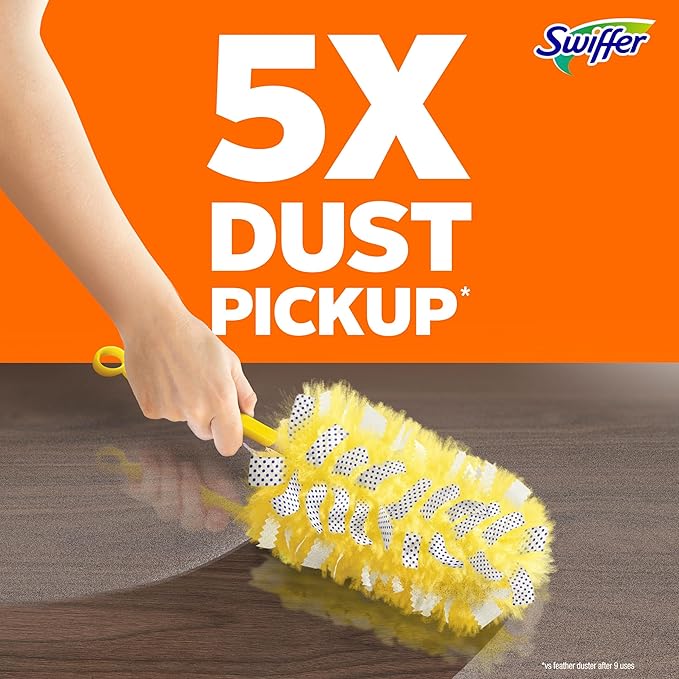 Swiffer Dusters Refill for cleaning, Feather & Microfiber Duster Alternative, Unstopables Fresh Scent, (4x6ct)