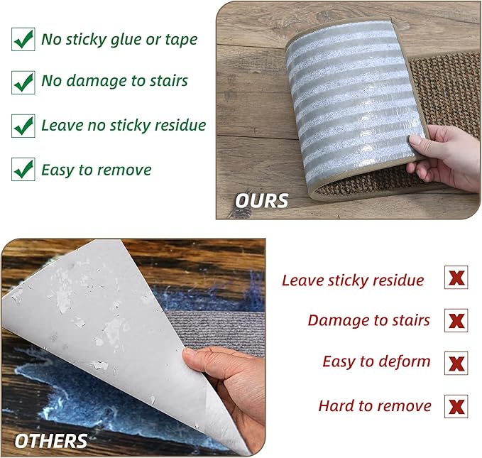 BEQHAUSE Stair Treads for Wooden Steps 28inX9in, Carpet Stair Treads Non Slip Indoor, Machine Washable Stair Runners for Kids Elders and Pets, Carpet for Stair Rugs Mat, TPE Backing, 1pcs, Taupe