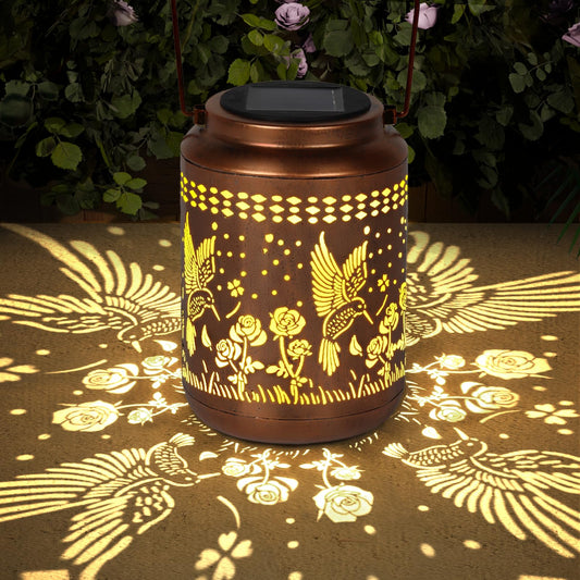 Hummingbird Solar Lantern Outdoor Hummingbird Decor Garden Decor Waterproof Decor Light Hanging Solar Lights Yard Decor, Christmas Gifts, Gifts for Women, Gifts for Mom, Gifts for Grandma