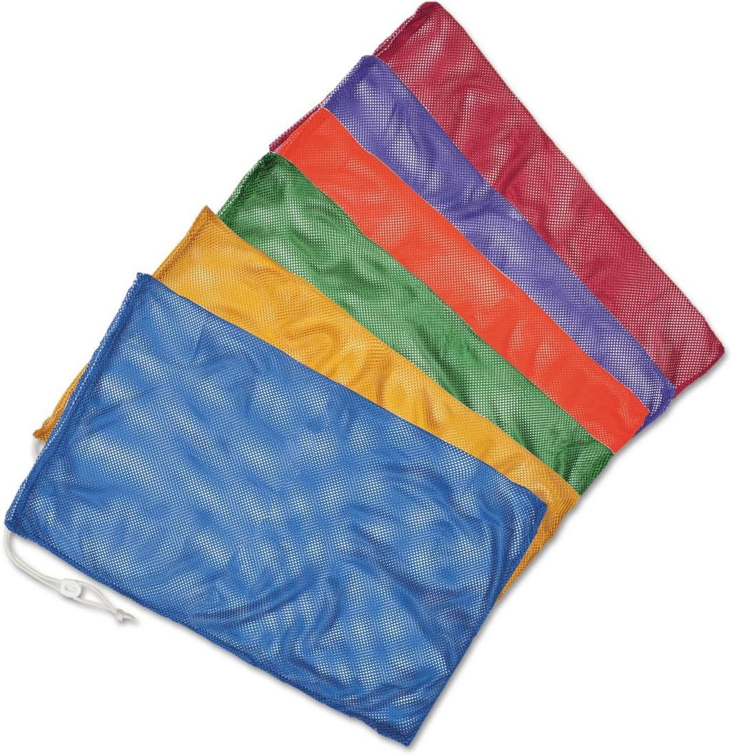 Champion Sports Mesh Equipment Bag – Heavy-Duty Nylon Drawstring Bag with Lock & ID Tag, Breathable Storage Sack for Balls, Swim Gear, Laundry & Toys, Multiple Sizes & Colors