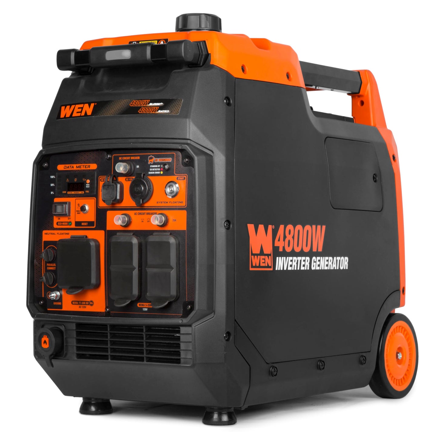 Wen 4800-Watt Portable Inverter Generator, Electric Start, Rv-Ready, Quiet And Lightweight With Fuel Shut Off And Co Watchdog (5