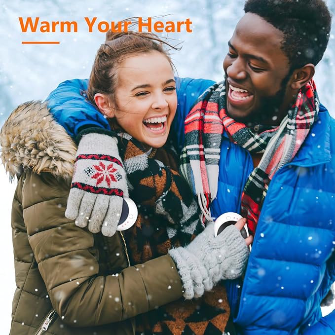 BESKAR Rechargeable Hand Warmer, 5200mAh Electric Handwarmers with Long Lasting Heating, Quick Charge and 3 Levels, Portable Pocket Hand Warmer for Outdoors, Camping, Golf, Raynauds