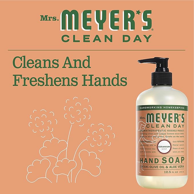 Liquid Hand Soap, Geranium, 12.5 oz, 2 pk