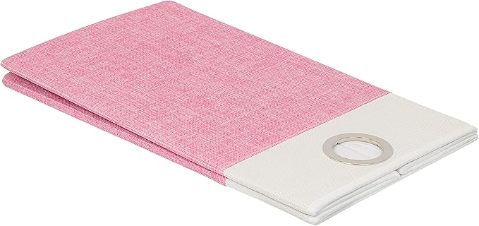 BIRDROCK HOME Folding Cloth Laundry Hamper with Handles | Dirty Clothes Sorter | Easy Storage | Collapsible | Pink and White