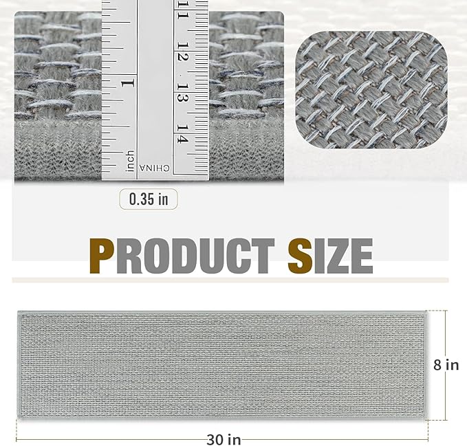 Stair Treads Non Slip for Wooden Steps Indoor 15 Pack 8" X 30" Carpet Stairs Runner for Wood Stairs, Stair Tread Rugs with Reusable Adhesive for Dogs Kids Elders, Machine Washable, Light Grey