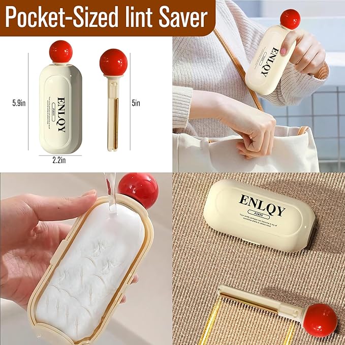 Lint Roller，2 in 1 Mini Lint Roller,Washable lint Roller,Pet Hair Remover for Furniture,Dog Cat Hair,Travel,Household