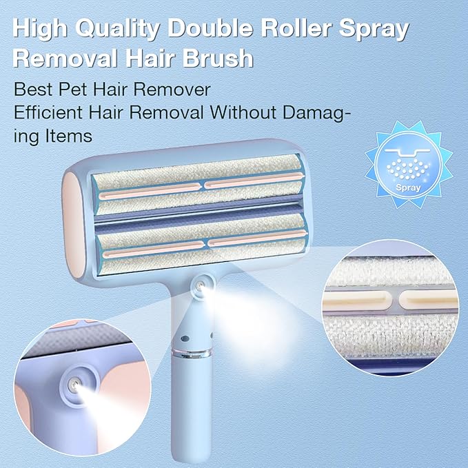 Pet Hair Removal Tool: New Upgraded Pet Hair Remover with Fur Bin-Reusable Lint Roller for Pet Hair-Cat and Dog Hair Remover for Couch, Furniture, Carpet, Clothes, Car Seat - Essential for Pet Owners