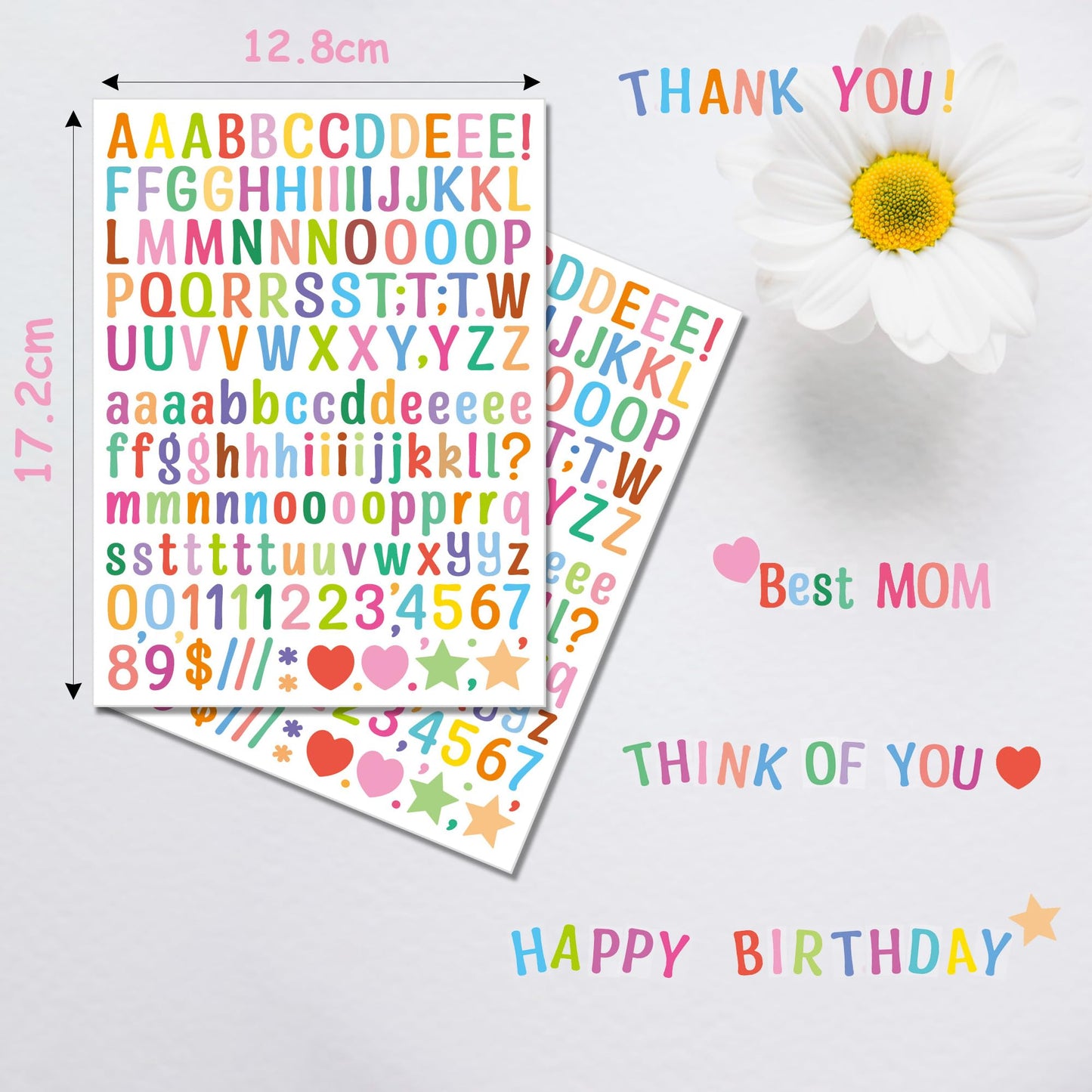 Card Making Supplies, Card Making Kit For Adults And Kids, 32 Blank Greeting Cards & Envelopes With Reusable Stamps DIY Greeting Card Set - Thank You Birthday Mother's Day Christmas Congradulation