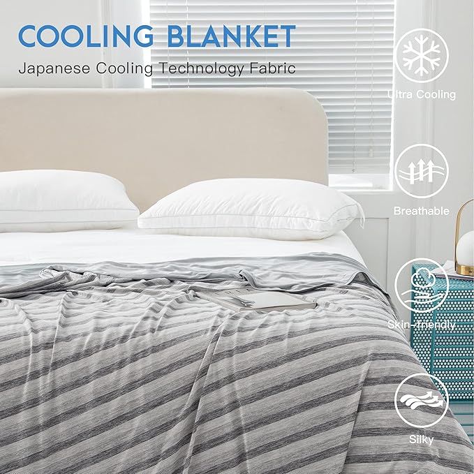 AmyHomie Cooling Blanket,Summer Blankets with Double Sided Cold Effect, Arc-Chill Q-Max>0.6 Cool Fiber, Breathable Lightweight Blankets for Hot Sleepers Night Sweats