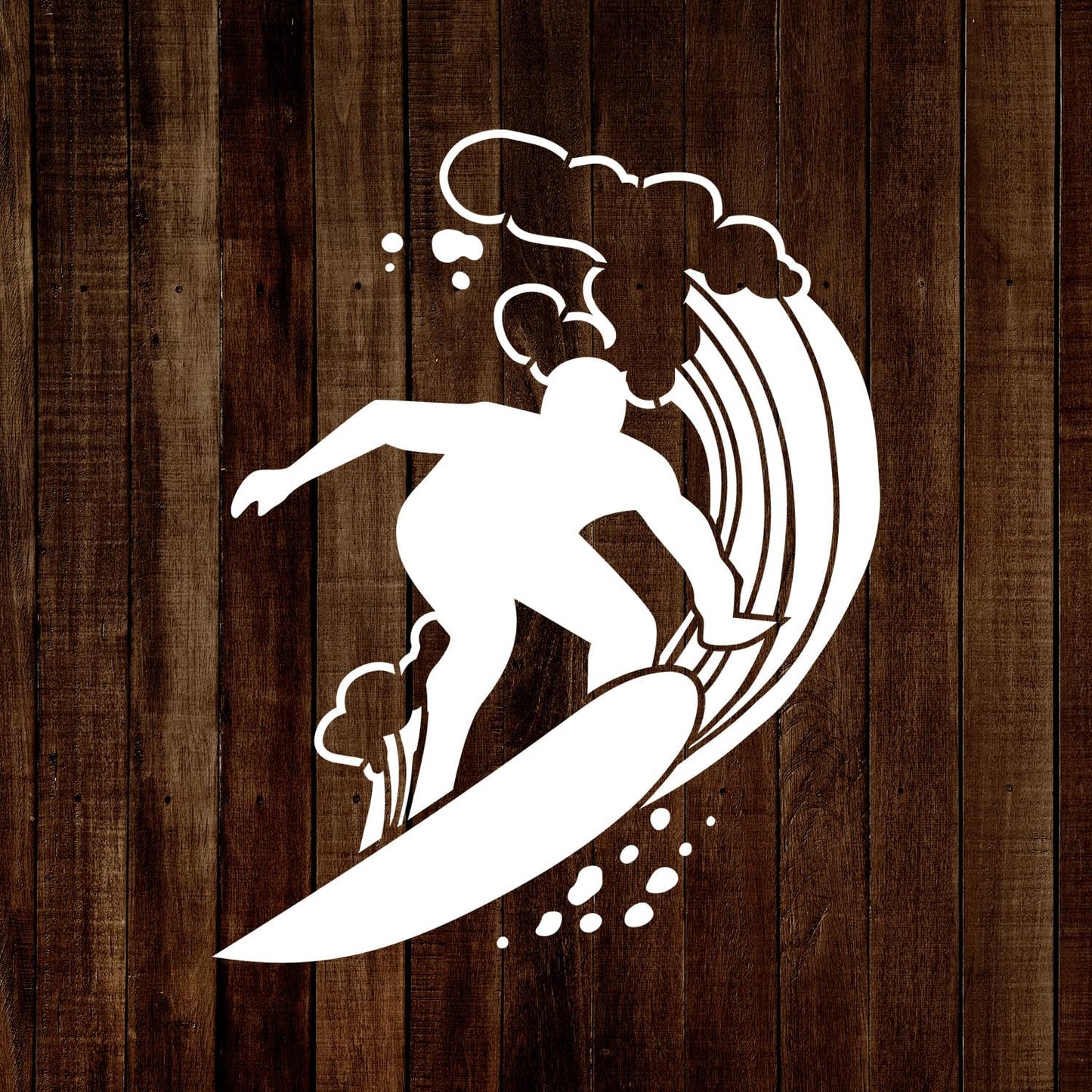 MAGJUCHE Surfing Waves Stencil 6 Inches, Reusable Surf Stencil for Painting DIY Crafts Decor