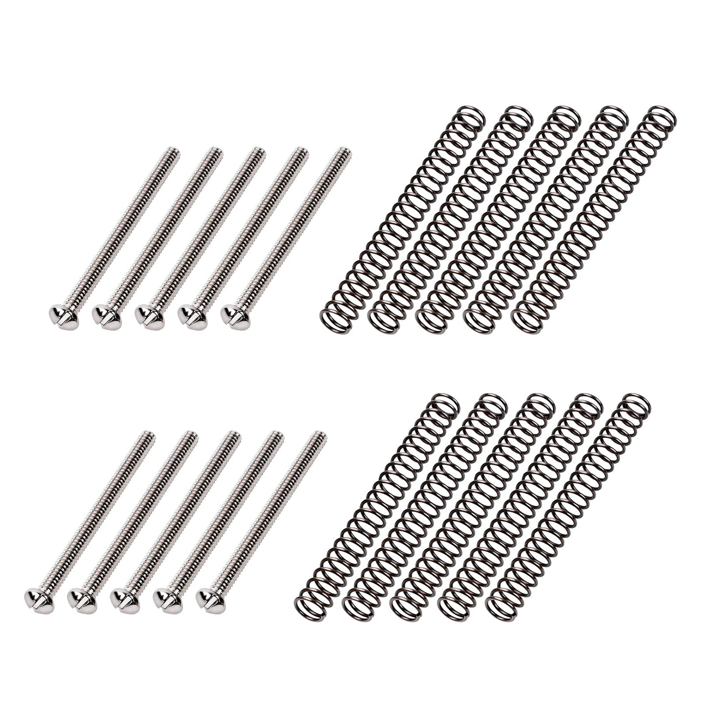 Banworks Usa/Imperial Thread Guitar Humbucker Pickup Screws Vintage Slotted-Head Humbucker Pickup Height Screws With Springs For