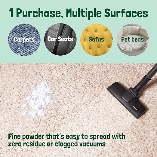 Sunny & Honey Carpet Freshener Powder - 20 oz, Summer Lemonade Scent - Dry Carpet Cleaner with No Residue - Pet & Kid Safe Upholstery Cleaner - Natural Rug Powder Formula