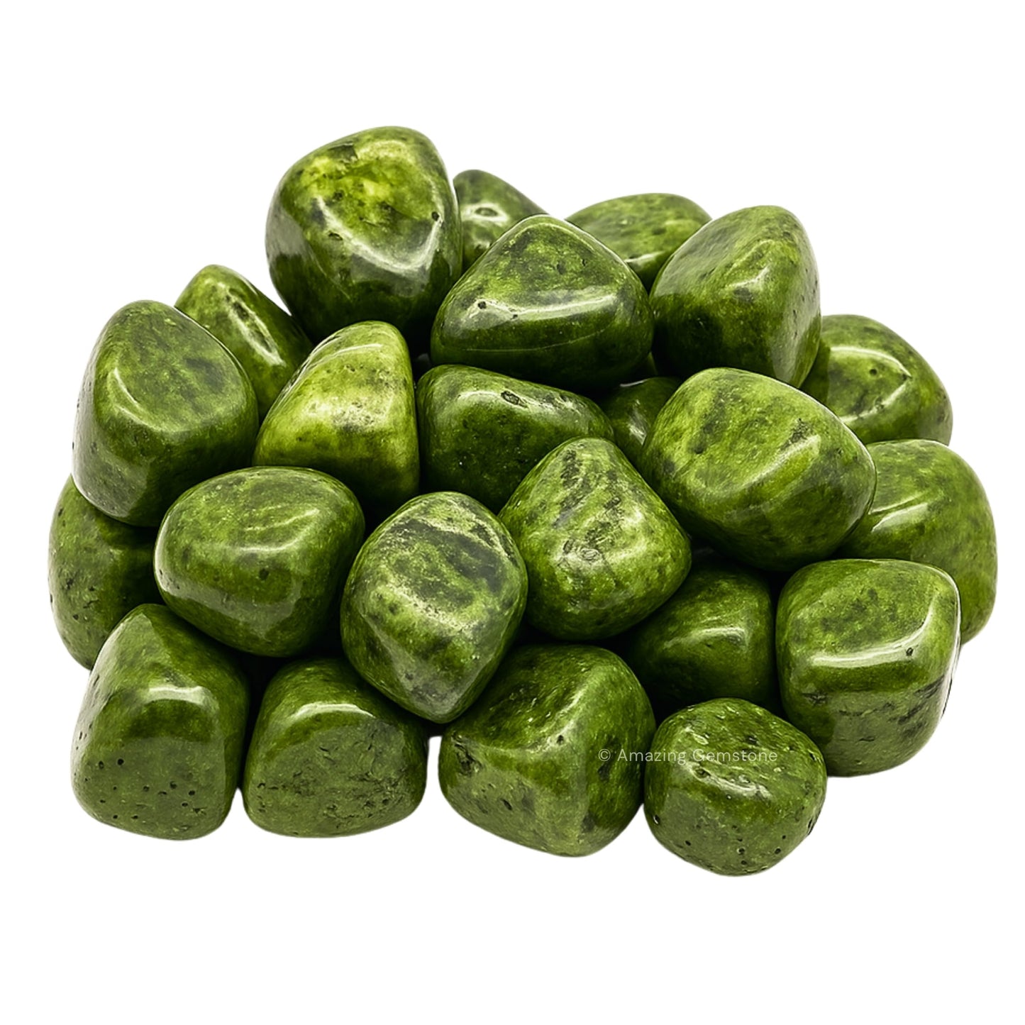 Amazing Gemstone Green Tourmaline with Matrix Crystal Tumbled Stones Polished Rocks - Natural Gem Stones for Healing - DIY Crystals for Protection (1 Piece)