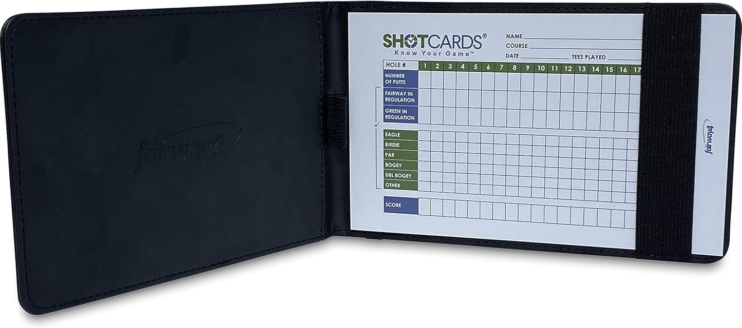 SHOTCARDS Standard Edition (Blue/Green) - Golf Shot and Stat Tracking Scorecards - Pinpoint Weaknesses and Improve Your Game - Training Aid - Detailed Score Tracking