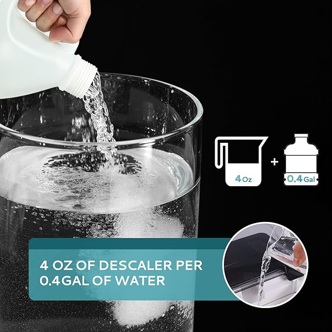 EUHOMY Max 33 Uses Ice Machine Cleaner Descaler (1 Gallon / 3.75L), 128 Fl OZ Ice Maker Cleaner, Ideal Universal Descaling Solution for All Brands Ice Maker, Single Use Coffee and Espresso Machines