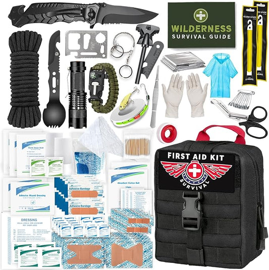 Gifts for Men Husband Dad Christmas, Survival Kit, Emergency Survival Gear and Equipment 14 in 1, Stocking Stuffers Birthday Gifts for Him Boyfriend, Hunting Fishing Camping Accessories, Cool Gadget