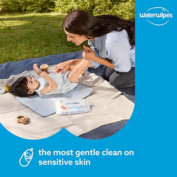 WaterWipes Bundle, Original 540 Count (9 packs) & Textured Clean Wipes 240 Count (4 packs), Plastic-Free, 99.9% Water Based Wipes, Unscented, Hypoallergenic for Sensitive Skin, Packaging May Vary