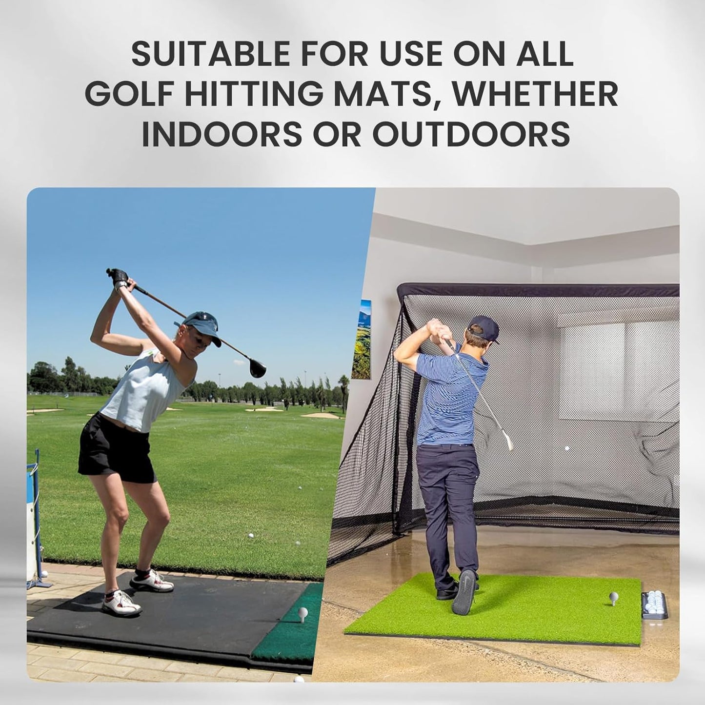 Golf Rubber Tees Driving Range Different Size, Professional Durable Tee Set for Indoor Outdoor Practice Mat…