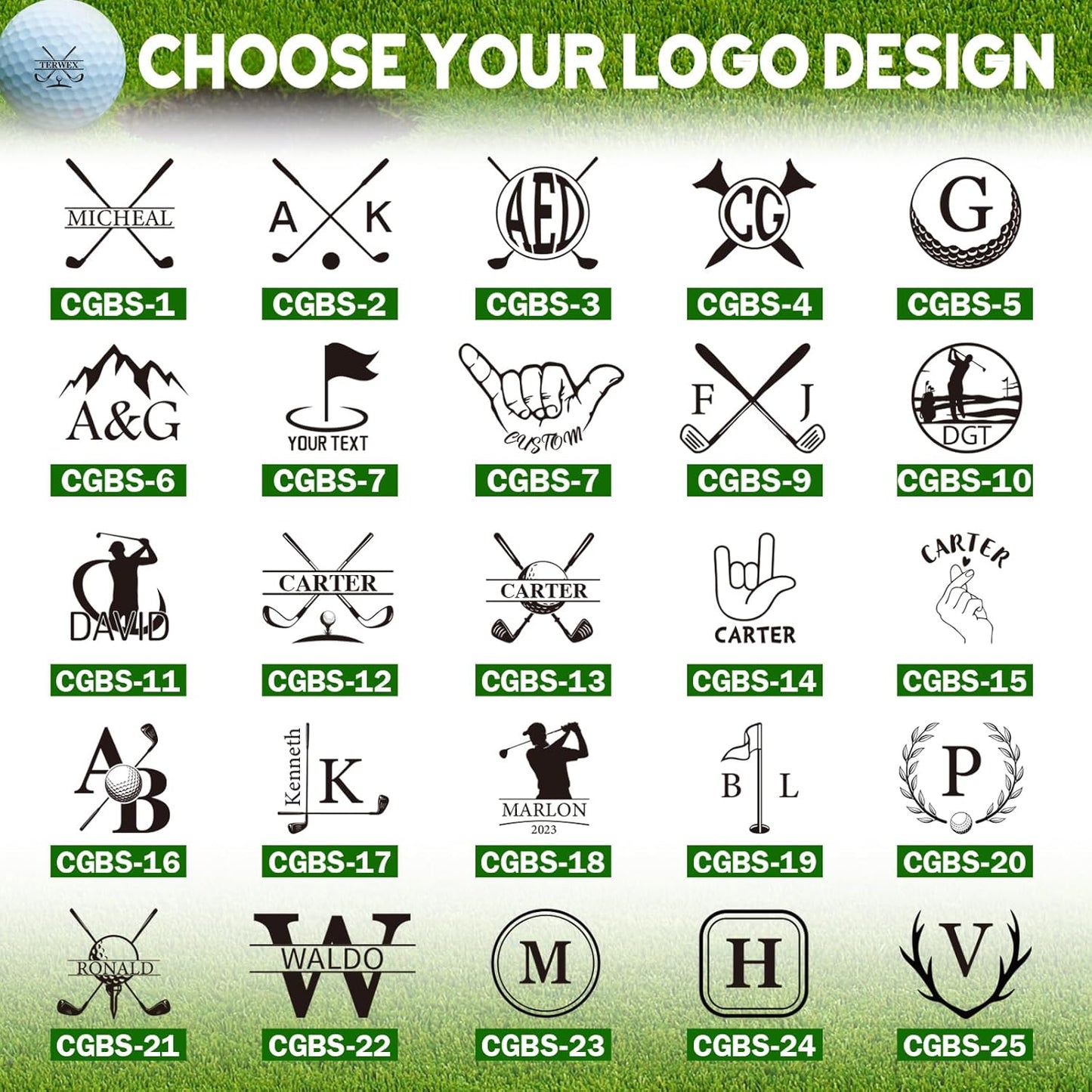 Custom Golf Ball Stamp, Self-Inking Personalized Marker with Name Logo, Waterproof Ink Golfing Stamper, 6 Color Options, Reusable Golf Accessory Gift for Men Women Golfers, DIY Ball Identifier
