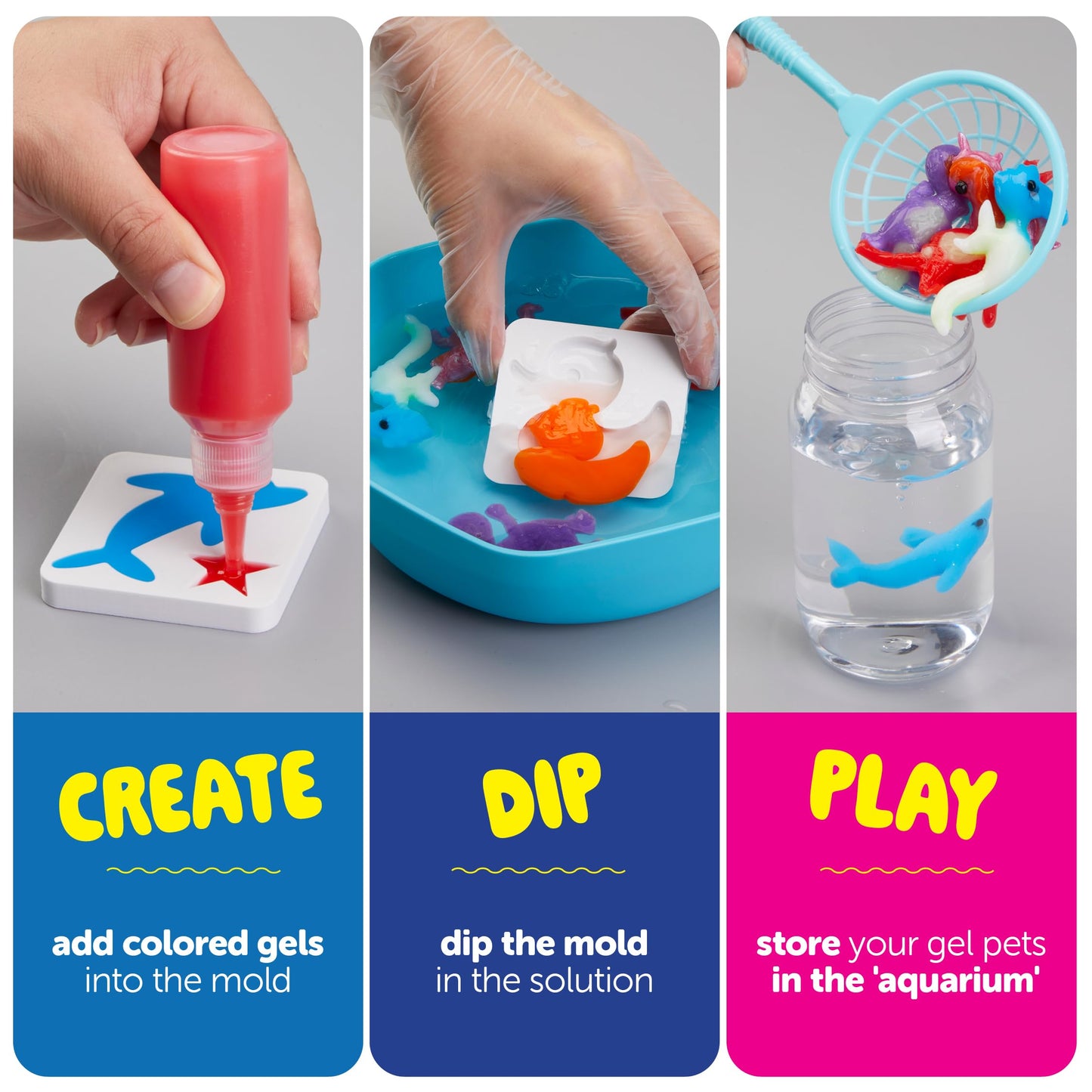 Dan&Darci Aqua Fairy Water Gel Kit for Kids - Gifts for Girls - Magic Elf Toy Kits - Waters Pets - DIY Squishy Maker Set - Craft for Kids - Make Your Own Squishies Toys Crafts - Gifts for Boys & Girls