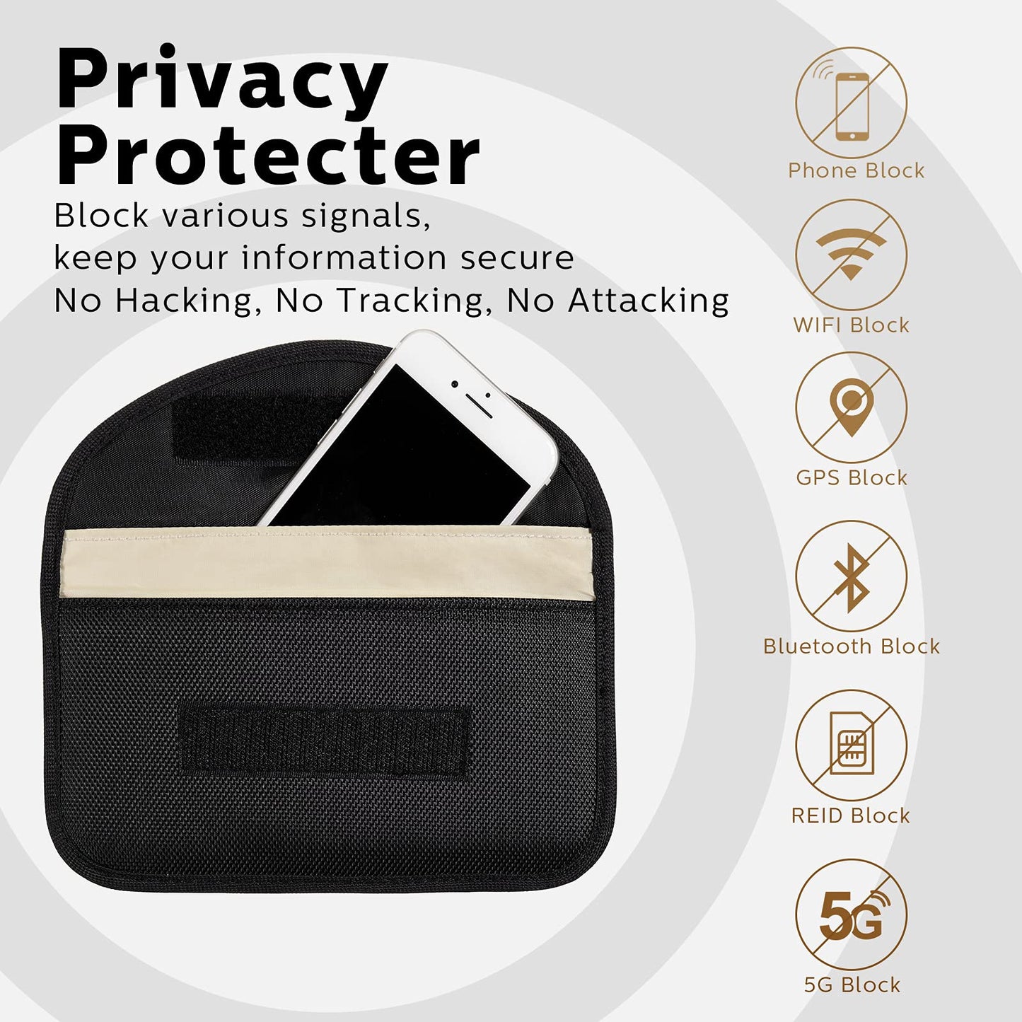 4 Pieces Faraday Bags Phone For Key Fob Protector Car Rfid Signal Blocking Anti-Tracking Faraday Pouch Shielding Wallets For Cel