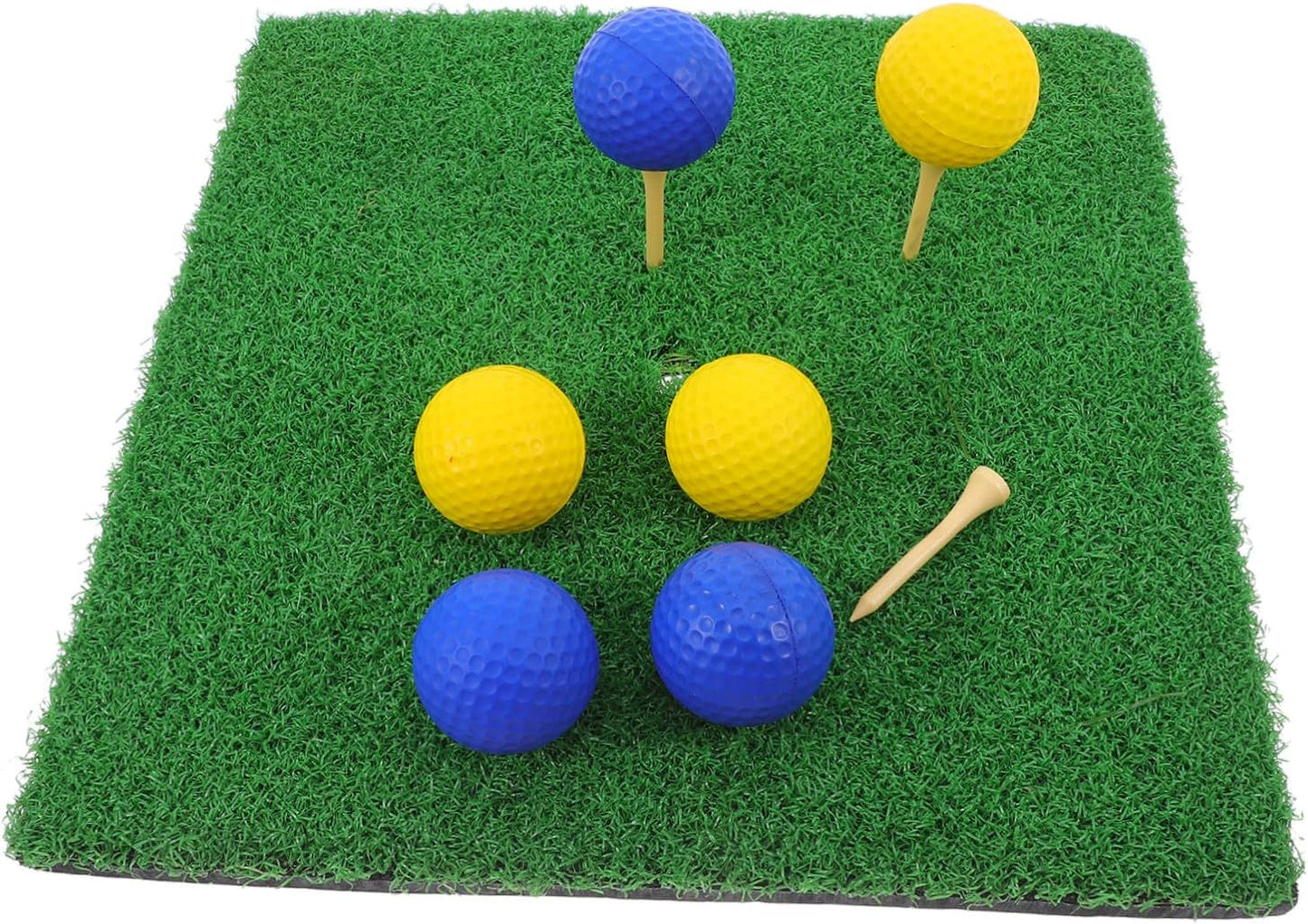 Golf Driving Range Mat with Balls and Tees Thick Non-Slip Base Indoor Outdoor Portable Golf Practice Mat for Backyard Training and Chipping