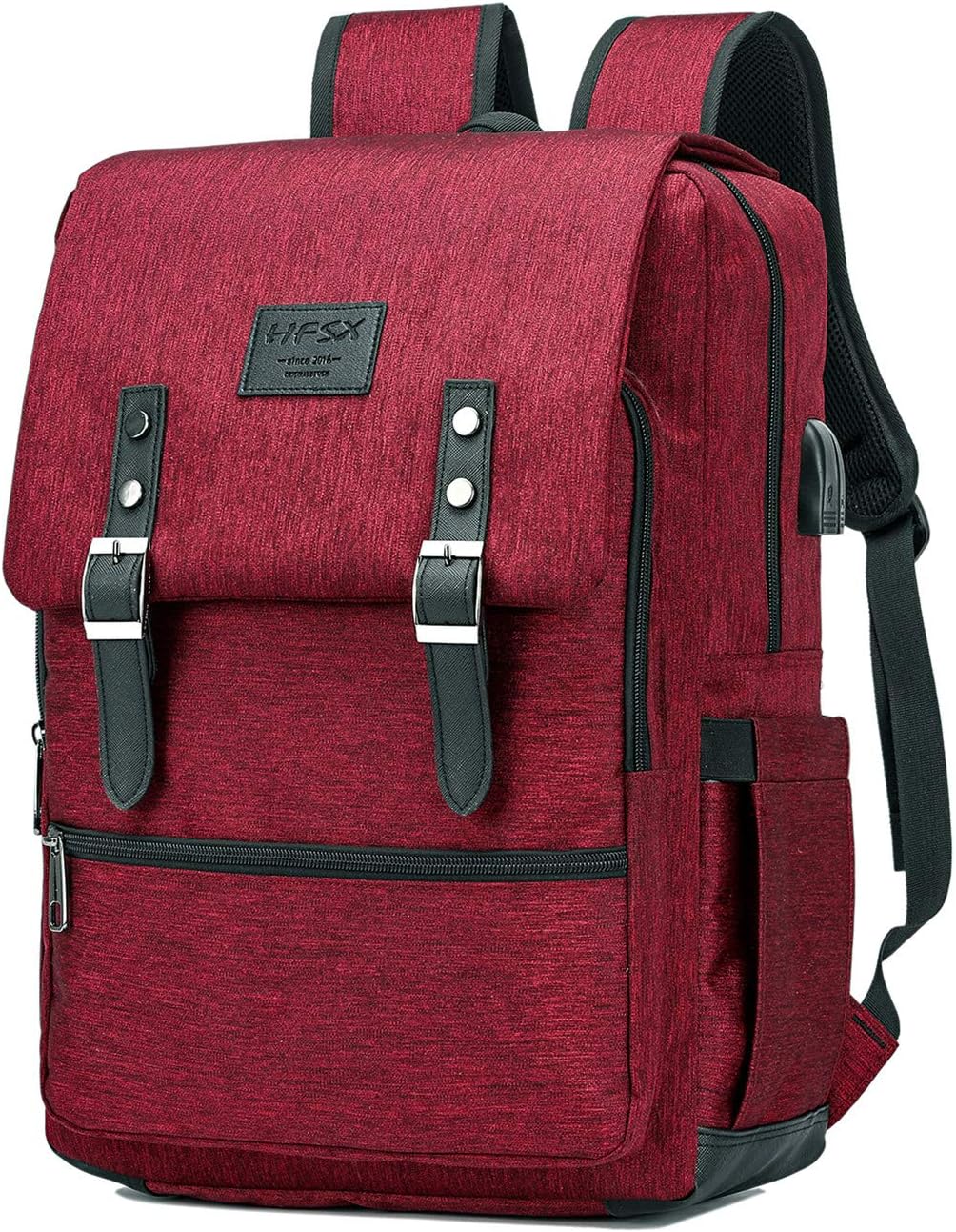 HFSX Vintage Backpack Anti Theft Laptop Backpack Men Women Business Travel Computer Backpack College Bookbag Stylish Water Resistant Vintage Backpack with USB Port Fits 15.6 Inch Laptop