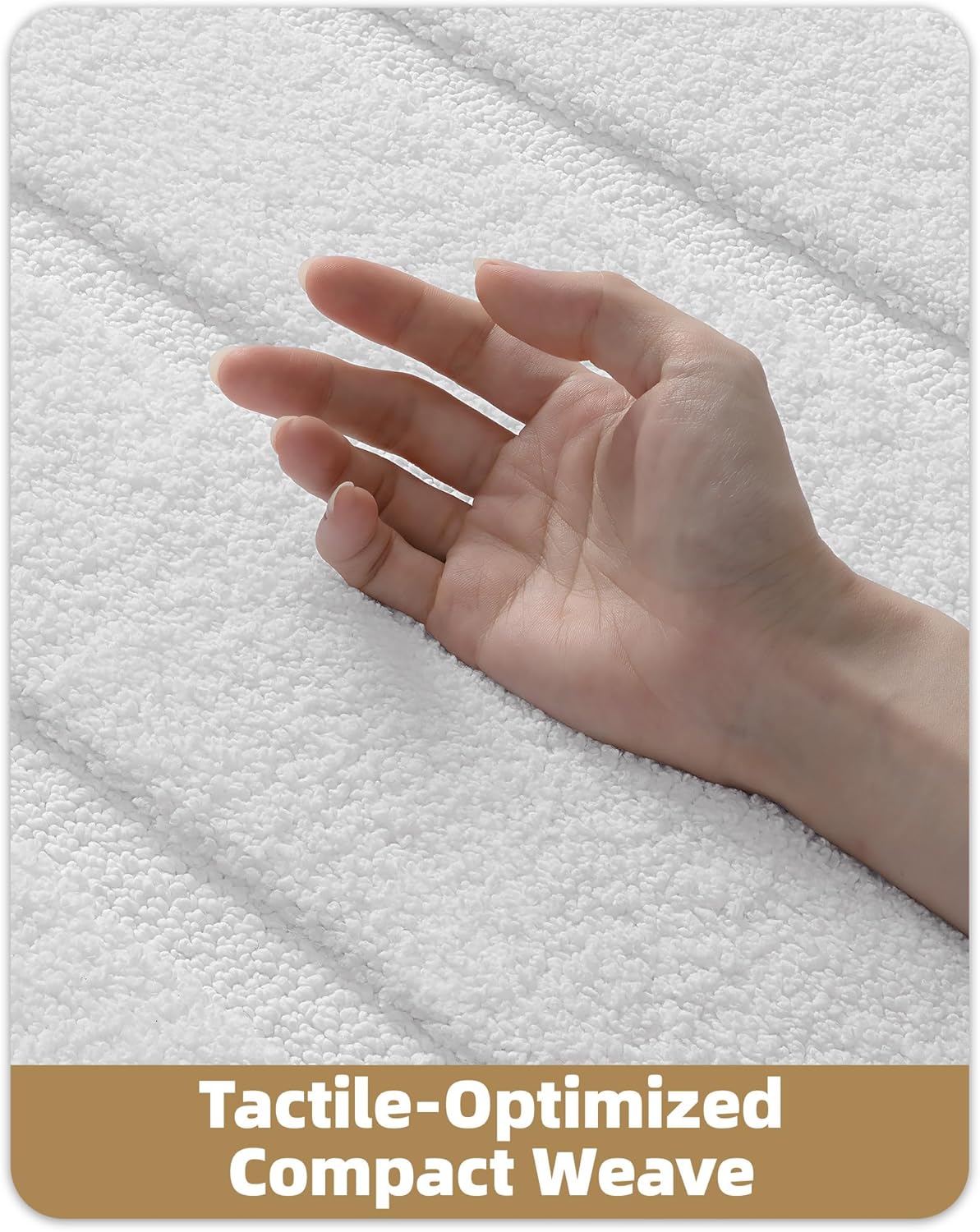 Color&Geometry Ultra Soft Plush Bathroom Rugs Non Slip Washable Bath Mat with Rubber Backing, Fluffy Absorbent Machine Carpet for Bathroom Floor, Tub and Shower, 24"x36", White