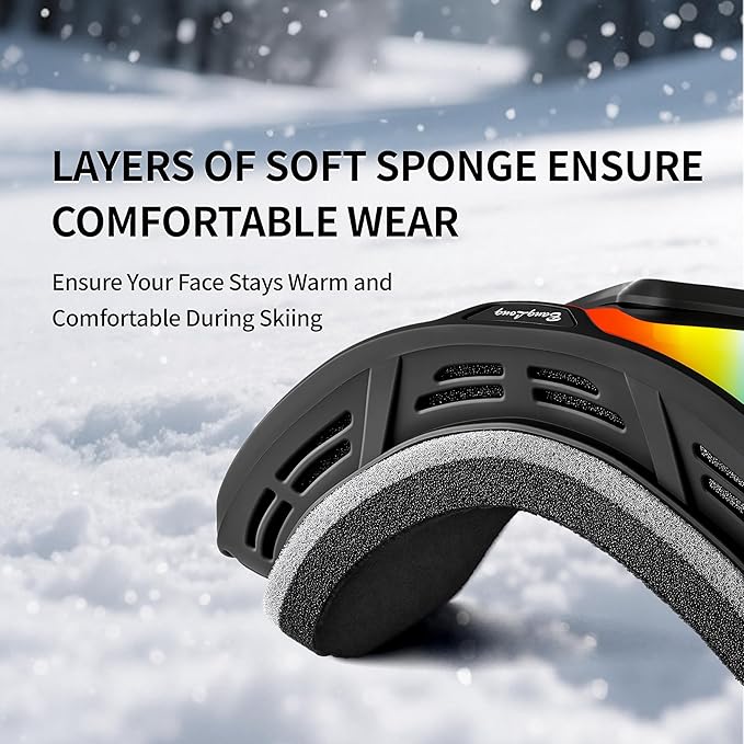 BangLong Ski Goggles, Snowboard/Snow Goggles Anti Fog UV Protection Design for Men Women Skiing, Skating,Snowmobilet,Youth