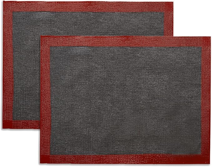 Silicone Baking Mat - Non Slip Silicone Baking Sheet, Non Stick Reusable Silicone Mats for Baking, Oven Liner, Counter Mat - Half Sheet Baking Mat(2, 16 * 12)