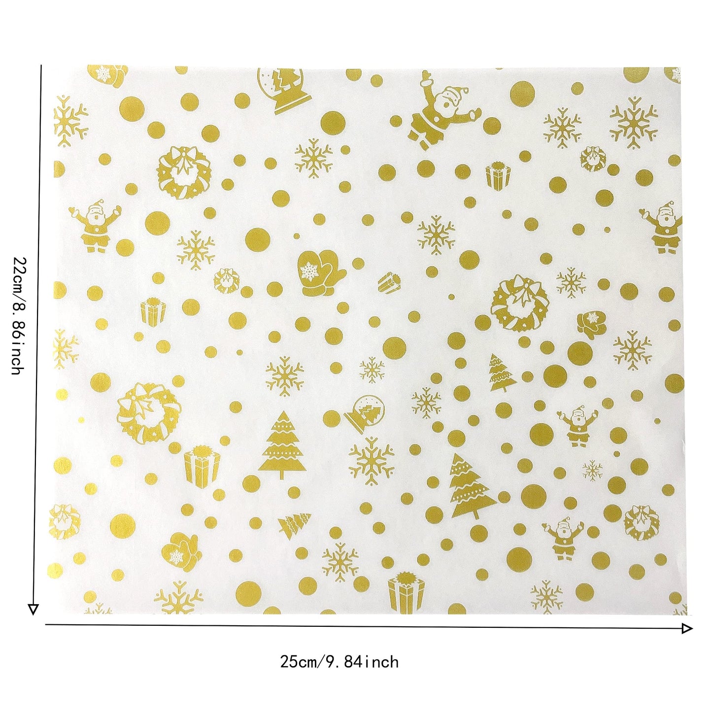 Suiwen Christmas Wax Paper Sheets Gold Dot Wax Paper Deli Wraps Tray&Basket Liner Greaseproof for Food (150)