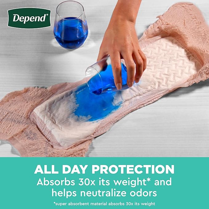 Depend Fresh Protection Adult Diapers, Incontinence & Postpartum Bladder Leak Underwear for Women, Disposable, Maximum, Extra-Large, Blush, 68 Count (2 Packs of 34), Packaging May Vary