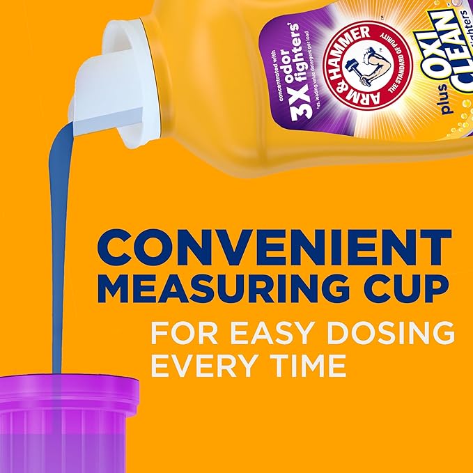 ARM & HAMMER Plus OxiClean Odor Blasters Fresh Botanical, 77 Loads Liquid Laundry Detergent, 100.5 Fl oz