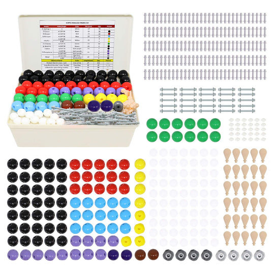 RELIANCER Molecular Model Kit,419PCS Organic Molecular Chemistry Set w/Atoms & Bonds,Molecular Structures Building Kit for Chemistry Learning,STEM Science Kits for Teachers,Students,Young Scientists