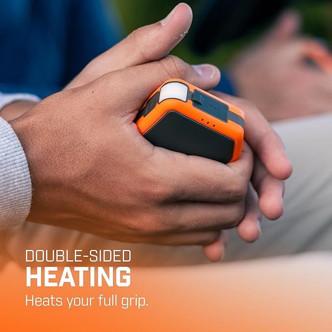 THAW Rechargeable Hand Warmer | 3-in-1 Hand Warmer, Power Bank and Light, 3 Heat Modes, 7 Hours, Double-Sided Heating, Includes Charging Cable