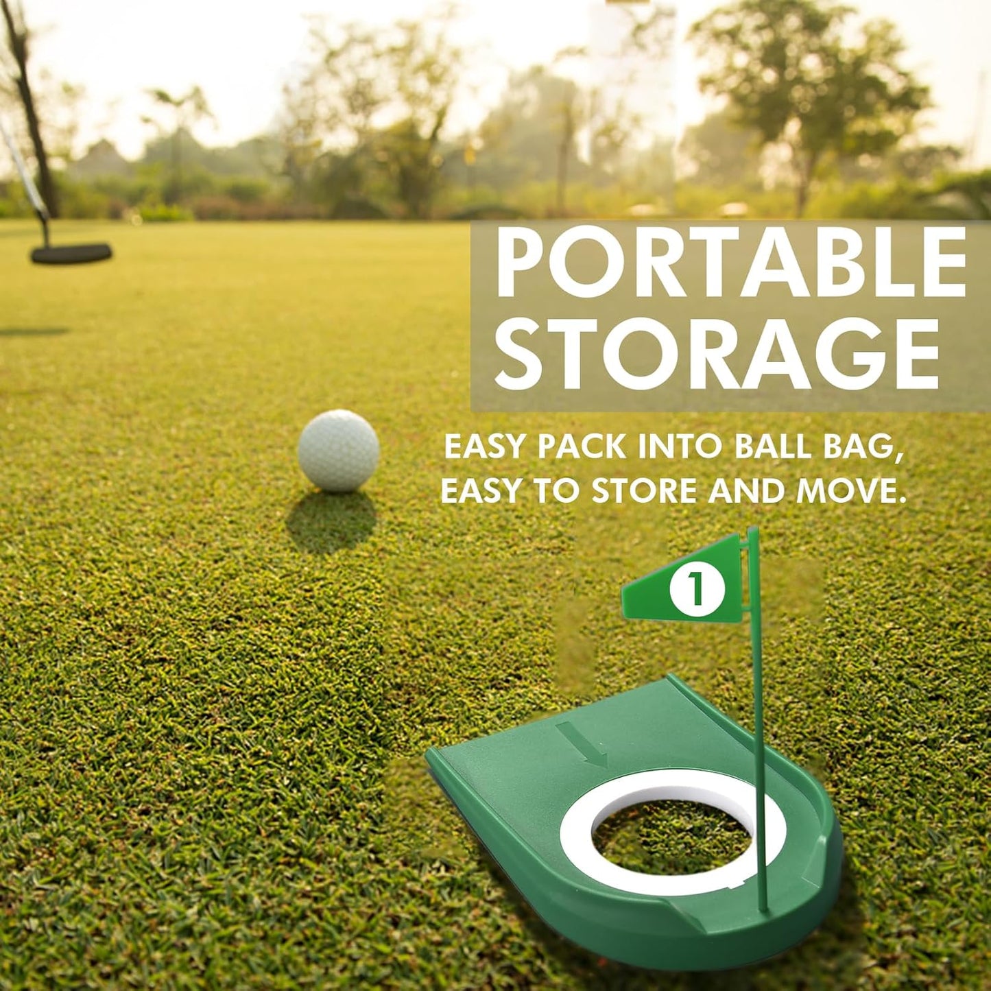 Mini Putting Set, Build Your Own Course at Home, The Office or On The Green, Includes 6 Pack Golf Putting Cups with Flags, 2 Pack Mini Golf Clubs and 10 Pack Foam Golf Balls