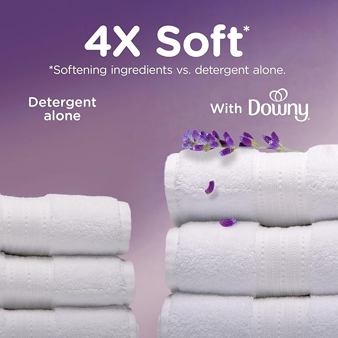 Downy Ultra Soft Fabric Softener Liquid, Calm, Lavender and Vanilla Bean, 56 fl oz, 83 Loads