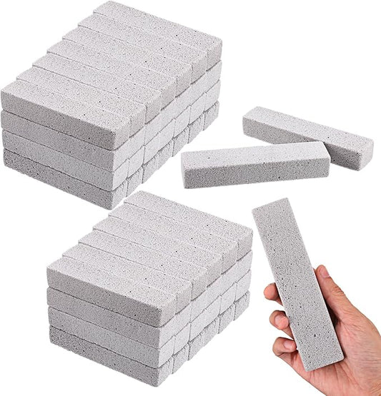 55 Pcs Pumice Stone for Toilet Bowl Cleaning Pumice Scouring Stick Pad Hard Water Stain Remover for Toilet Bathtubs Pool Tile Kitchen Sink Oven Stove Grill Home Bathroom Household