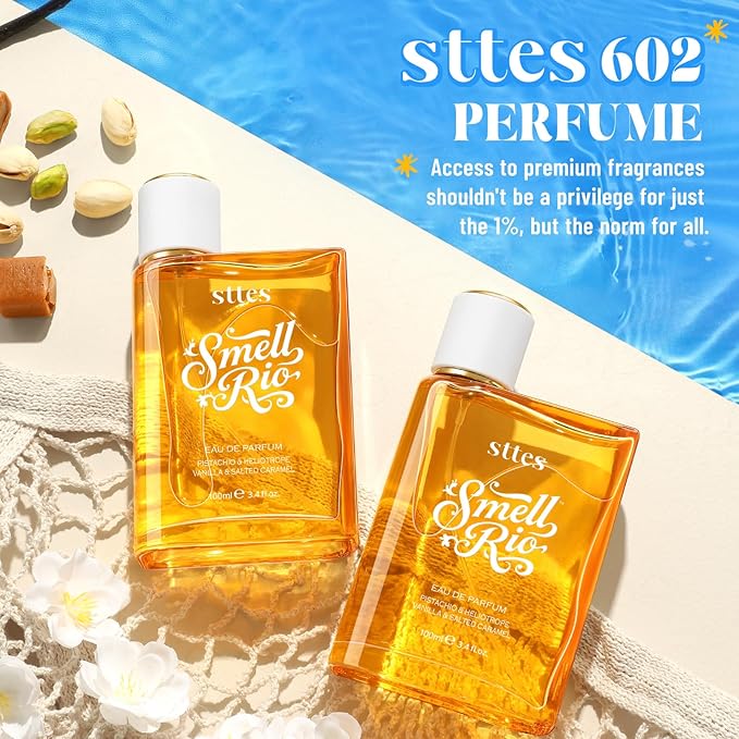 Sttes Perfume 02# (Original 602 Irresistible Sunshine)– Long-Lasting Hair Perfume for Women with Vanilla, Salted Caramel & Gourmet Notes – Sweet Scentual Fragrance Eau de Parfum 100ml (3.4 fl oz)