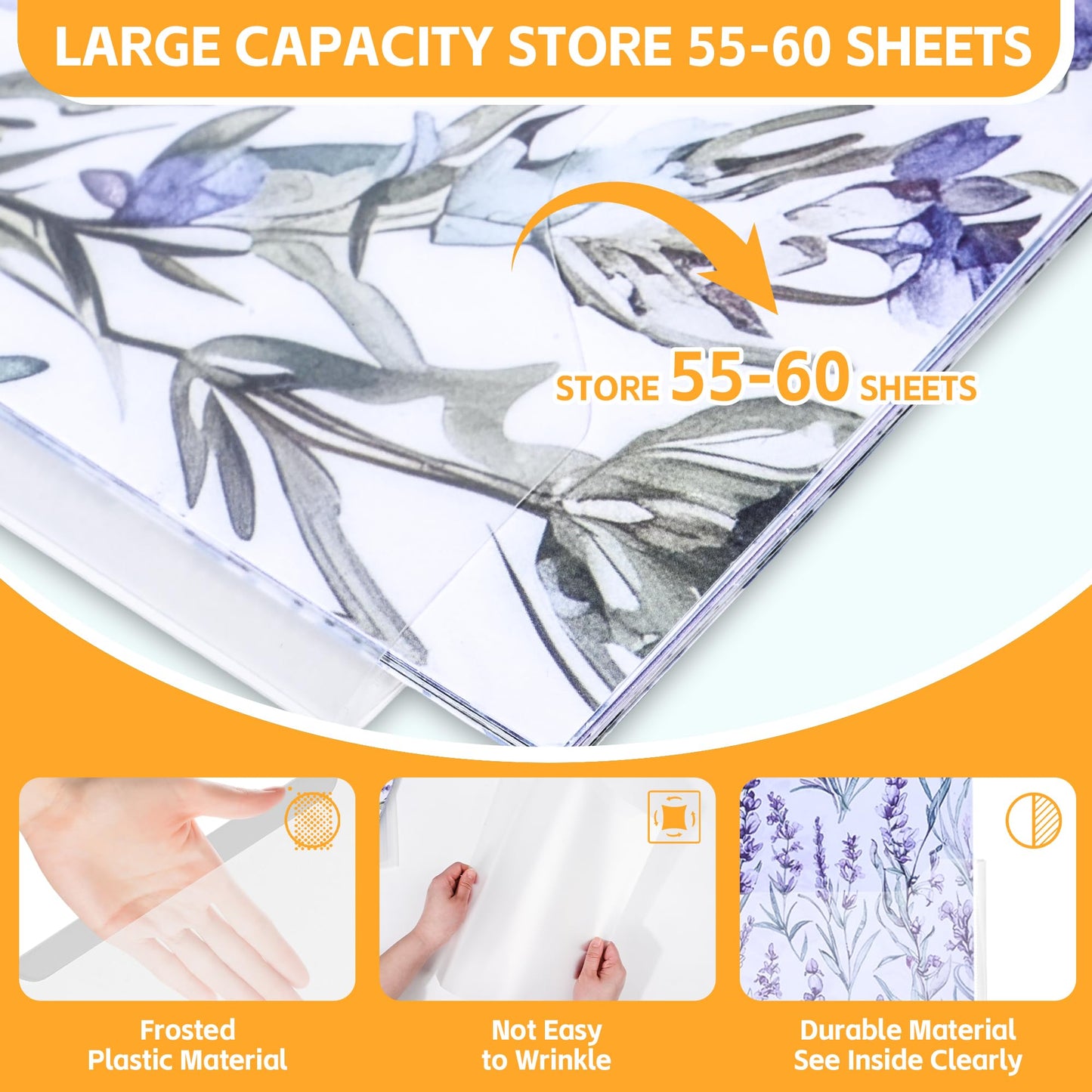 Sxaffayc 12 Pack Scrapbook Paper Storage 12x12 Paper Organizer with 60PCS Sticky Index Tabs for Holding Scrapbooking, Vinyl Sheets, Cardstock and Photos