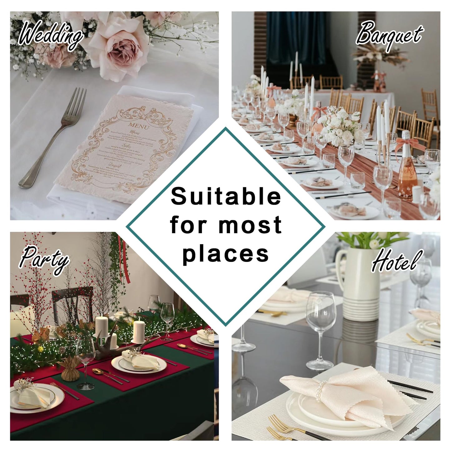Bailarina Cloth Napkins Set of 80,17x17 inches Dinner Napkins Cloth Washable,Polyester Square Table Cloth Napkin Bulk with Hemmed Edges Ideal for Banquets, Parties and Weddings-Dusty Pink