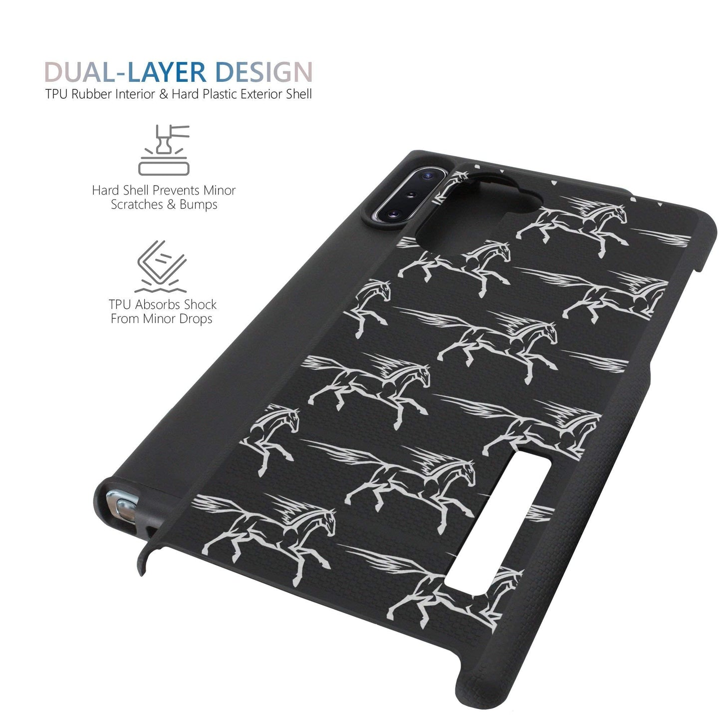 Casesondeck Case Compatible With Samsung Galaxy Note 10 (6.3) [Grip Tactical] Hybrid Design Case With Rubberized Exterior And Du
