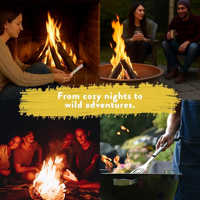 FireSTARTERZ™ 100% Beeswax All-Natural Eco-Friendly Fire Starters – Non-Toxic, Long-Burning, Waterproof – Perfect for Camping, BBQ, Fire Pits, Fireplaces, Wood Stoves & Emergency Kits