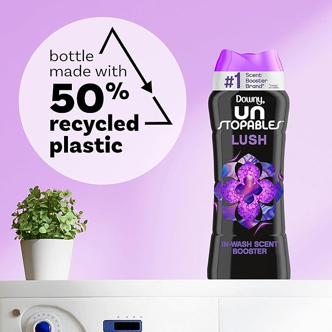 Downy Unstopables In Wash Scent Booster Beads, Lush Scent, 18.2 oz, Laundry Beads for Odor Protection, Downy Scent Booster Beads, Laundry Scent Boosters