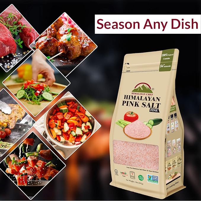 Himalayan Chef Pink Himalayan Salt, Fine Grain - 2 lbs Bag