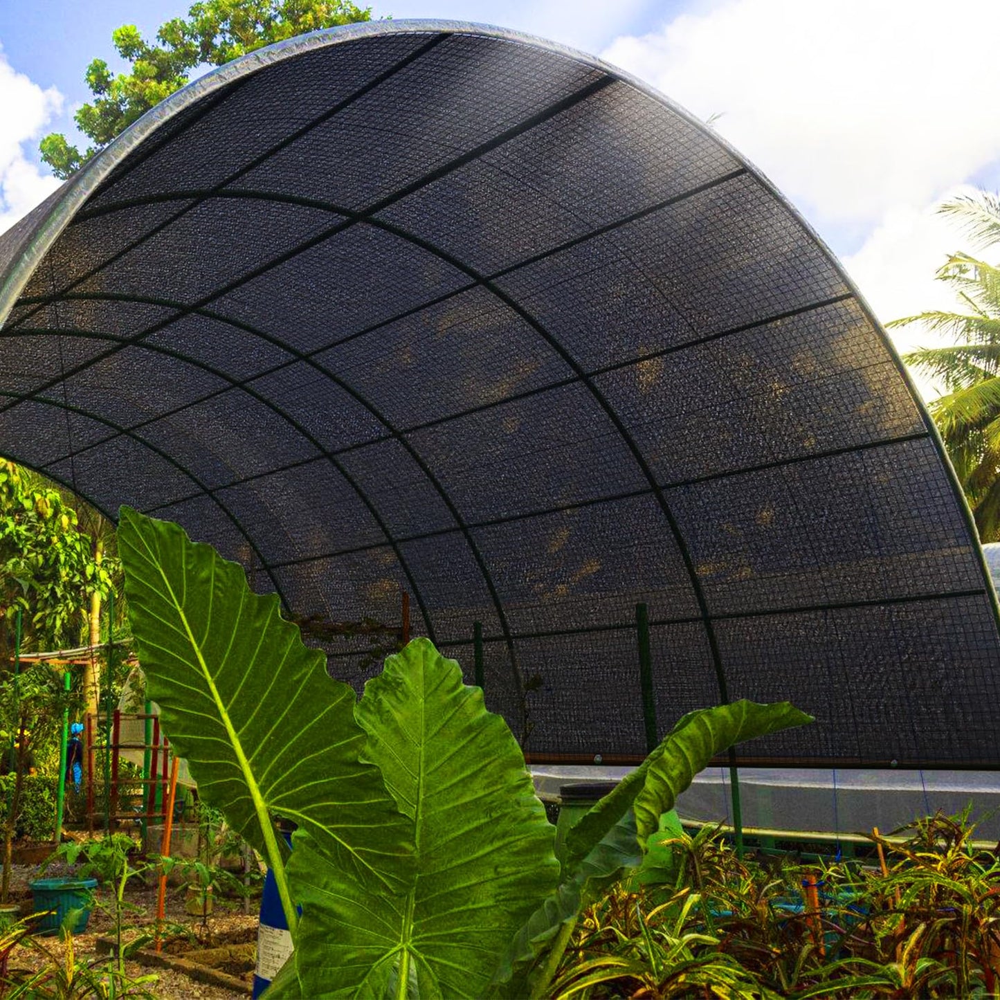 Homiton 70% Shade Cloth, 14FTx20FT HDPE Mesh Tarp with Reinforced Grommets, Outdoor Sun Shade Net for Greenhouse, Plants, Garden, Pergola, Patio, Chicken Coop (14FT*20FT)