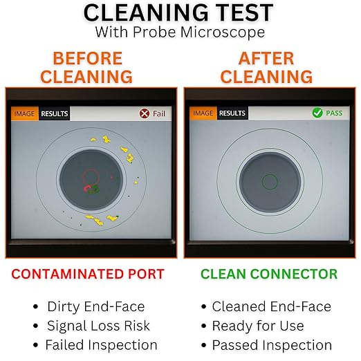 Fiber Optic Cleaning Swabs - 100 pack - LC 1.25mm - For Cleaning Optical Components. Lint Free Anti-Static Swabs, Cleaning stick for Ports and Adapters, LC Connector Cleaner Tool for Field Use