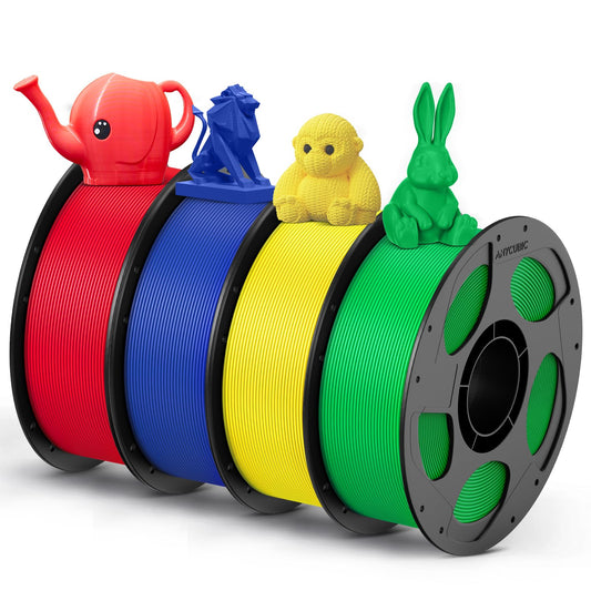 ANYCUBIC PETG Filament 1.75mm Bundle, 3D Printer Filament, Dimensional Accuracy +/- 0.02mm, Exceptional Toughness, 1KG Reusable