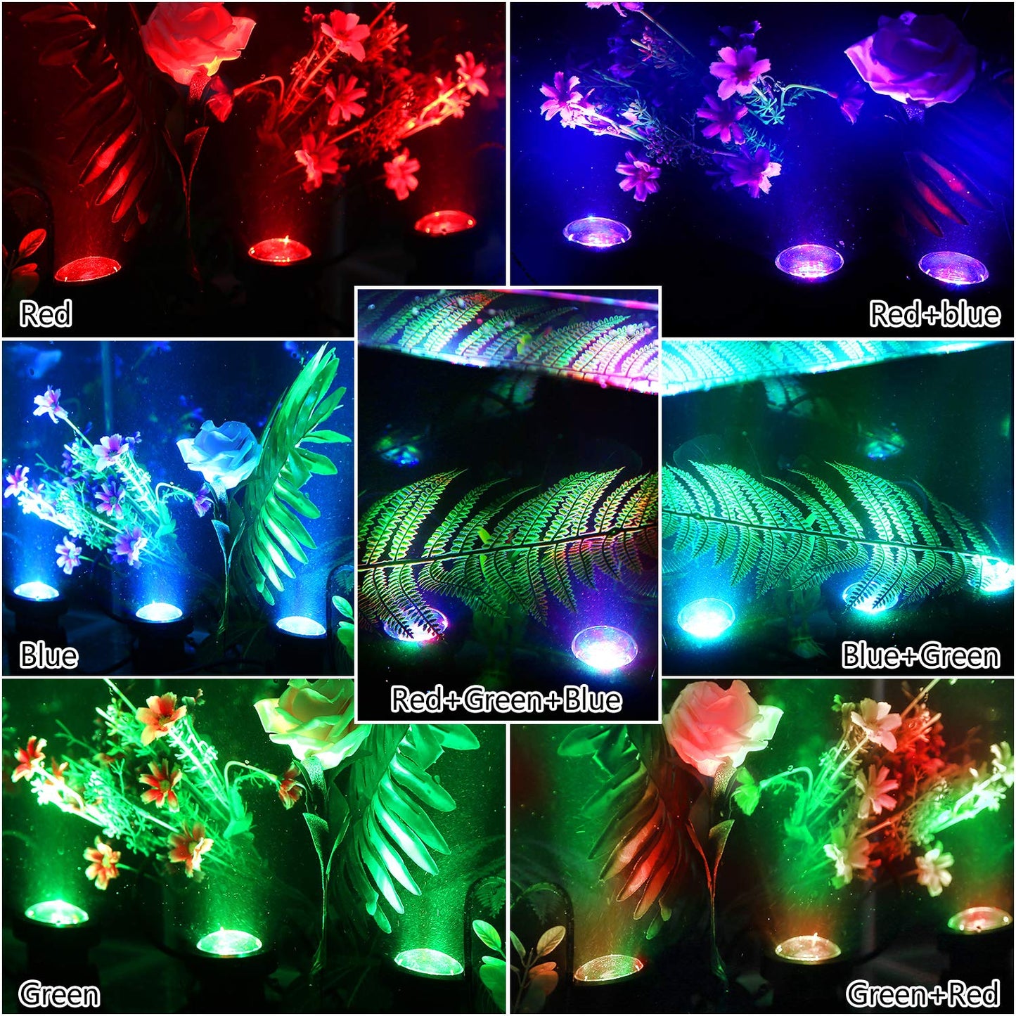 Pond Lights Remote Control Submersible LED Lights [Set of 4] IP68 Underwater Lights Aquarium Spotlight 48LED with Timer Landscape Lamp for Swimming Pool Fish Tank Fountain Pond Decoration