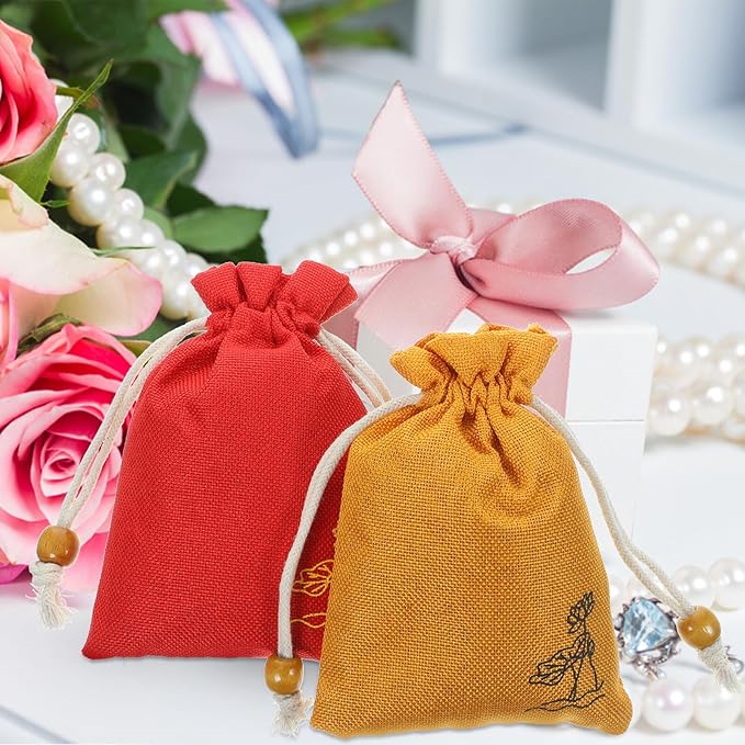 2Pcs Lavender Dried Flower Sachets Cotton Linen Fragrant Supplies for Closet Freshener Air Purifying Herb Bags with Pleasant Scent Random Color and Aroma Random Color